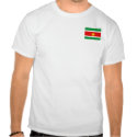 Suriname Flag and Map T-Shirt