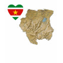 Suriname Flag Heart and Map T-Shirt