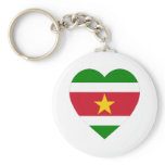 Suriname Flag Heart Key Chain