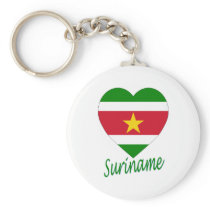 Suriname Flag Heart Key Chains