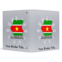 Suriname Flag Map 2.0 3 Ring Binders