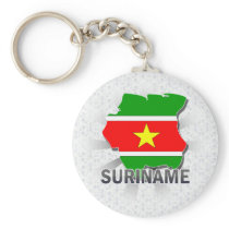 Suriname Flag Map 2.0 Key Chain