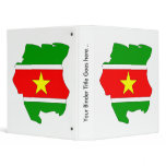 Suriname Flag Map full size Vinyl Binder