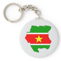 Suriname Flag Map full size Keychains