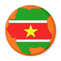 Suriname flag map magnets