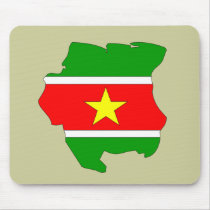 Suriname flag map mousepads