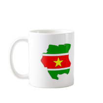 Suriname flag map mugs by FlagStore Suriname flag map mugs
