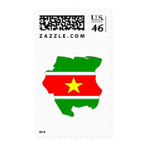 Suriname flag map postage by FlagStore Suriname flag map postage