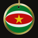 Suriname Fisheye Flag Ornament