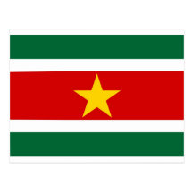 Suriname flag post card