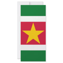 Suriname flag custom rack card