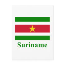 Suriname Flag with Name Postcards