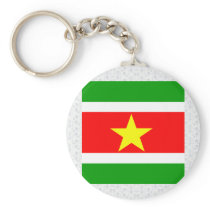 Suriname High quality Flag Keychain