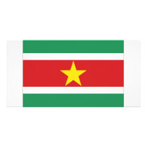 Suriname National Flag Photo Card Template
