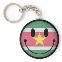 Suriname Smiley Key Chains