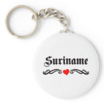 Suriname Tattoo Style Keychain