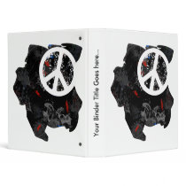 Suriname Trendy Peace Sign with Surinamer map 3 Ring Binders