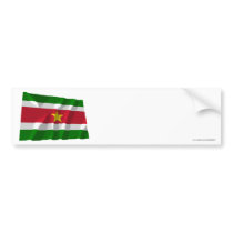 Suriname Waving Flag bumper stickers