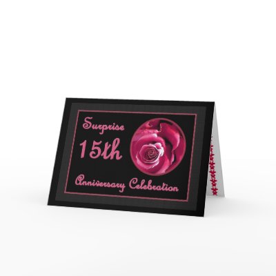 15th Wedding Anniversary Gift on Surprise 15th Wedding Anniversary Invitation Greeting Card From Zazzle