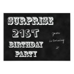 Surprise 21st Birthday Party Invitation Chalkboard
