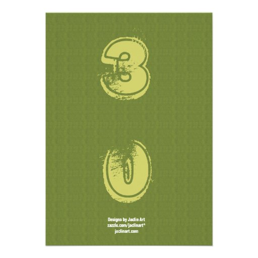 SURPRISE 30th Birthday Army and Olive Green V9 Card