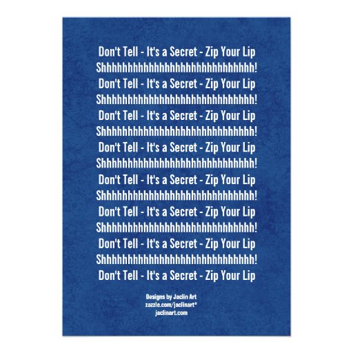 SURPRISE 30th Birthday Modern Royal Blue Grunge Personalized Announcement