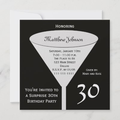 Surprise Birthday Invitations on Surprise 30th Birthday Party Invitation Features Your Invitation