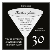 Surprise 30th Birthday Party Invitation