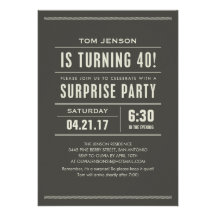 Surprise 40th Birthday Invitations