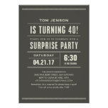 Surprise 40th Birthday Invitations