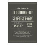 Surprise 40th Birthday Invitations