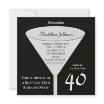 Surprise 40th Birthday Party Invitation