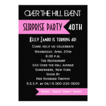Surprise 40th Birthday Party Invitation