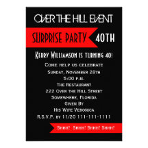 Surprise 40th Birthday Party Invitation