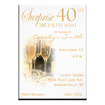 Surprise 40th Birthday Party Invitations