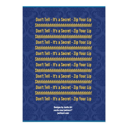 SURPRISE 40th Modern Birthday Blue and Gold R431 Custom Invitation