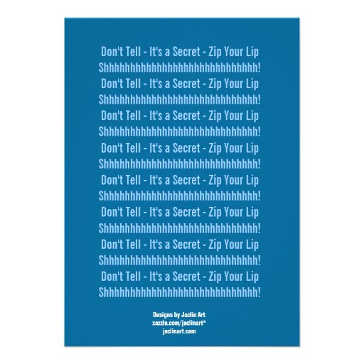 SURPRISE 40th Modern Birthday Blue and White Announcements
