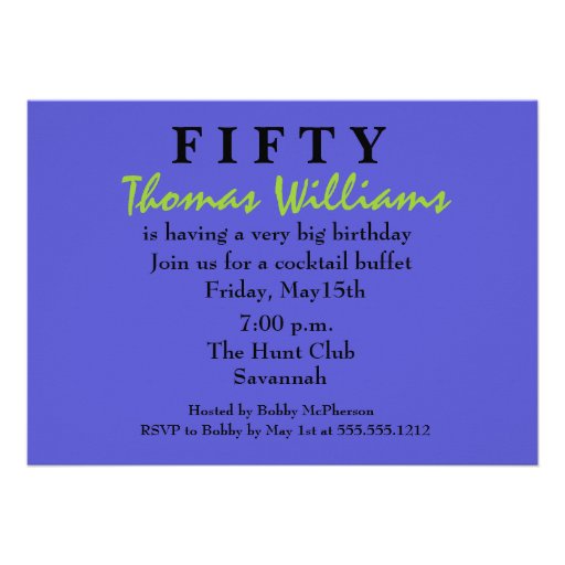 Surprise 50th Birthday Invitation