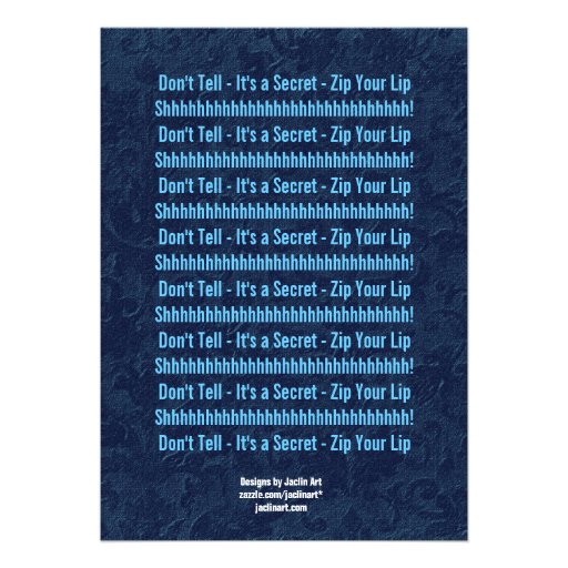 SURPRISE 50th Birthday Modern Hues of Blue W033 Custom Announcements