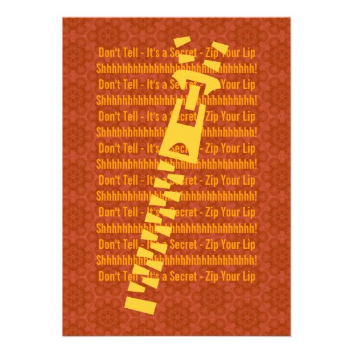 SURPRISE 50th Birthday Orange Gold Gears B322 Invitation