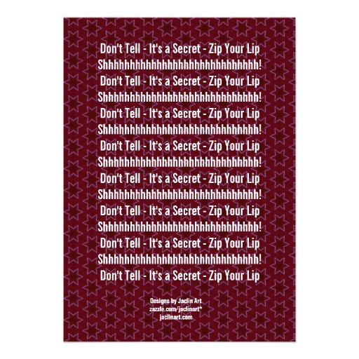 SURPRISE 50th Birthday Party Burgundy Stars Personalized Announcements