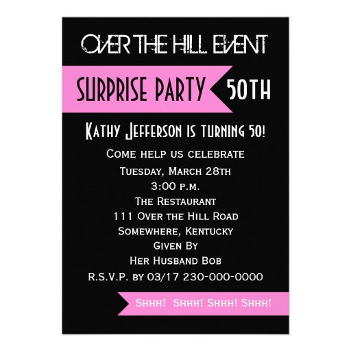 Surprise 50th Birthday Party Invitation