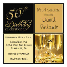 Surprise 50th Birthday Party Invitations
