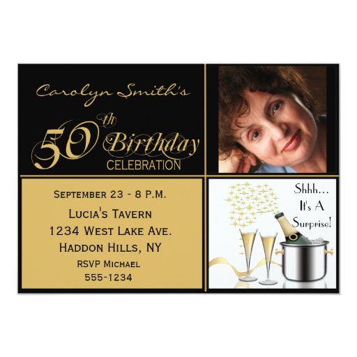 Surprise 50th Birthday Party Invitations | Zazzle