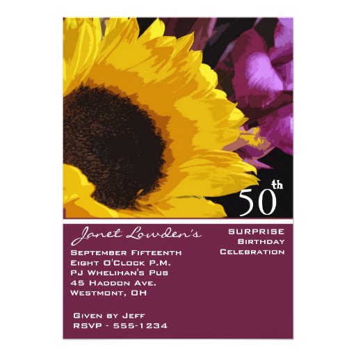 Surprise 50th Birthday Party Invitations