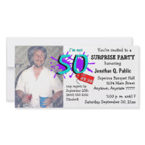 Surprise 50th Birthday Party Photo Invitation photo cards