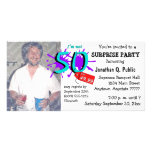Surprise 50th Birthday Party Photo Invitation Personalized Photo Card