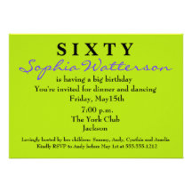 Surprise 60th Birthday Invitation