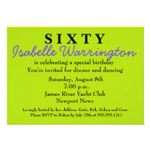 Surprise 60th Birthday Invitation