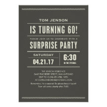 Surprise 60th Birthday Invitations